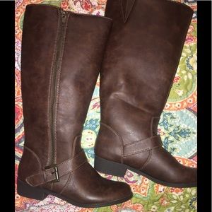 Knee boots by NATURAL SOULS NEW For wide calf 16”
